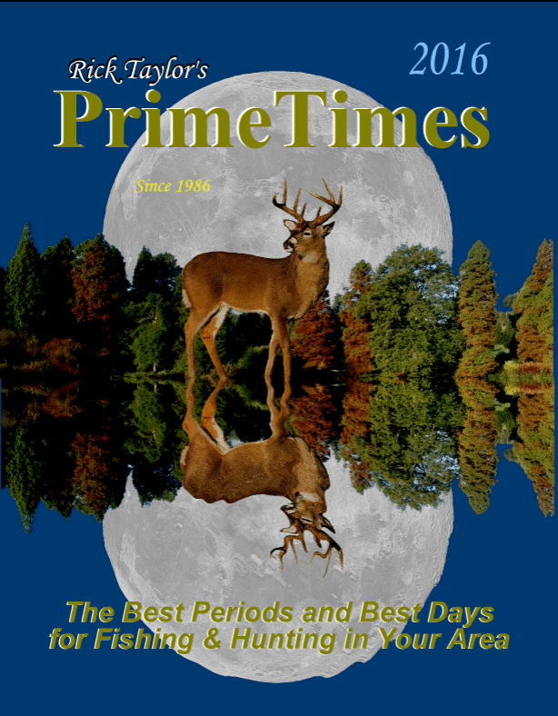 2016 PrimeTimes hunting/fishing calendar best times solunar table