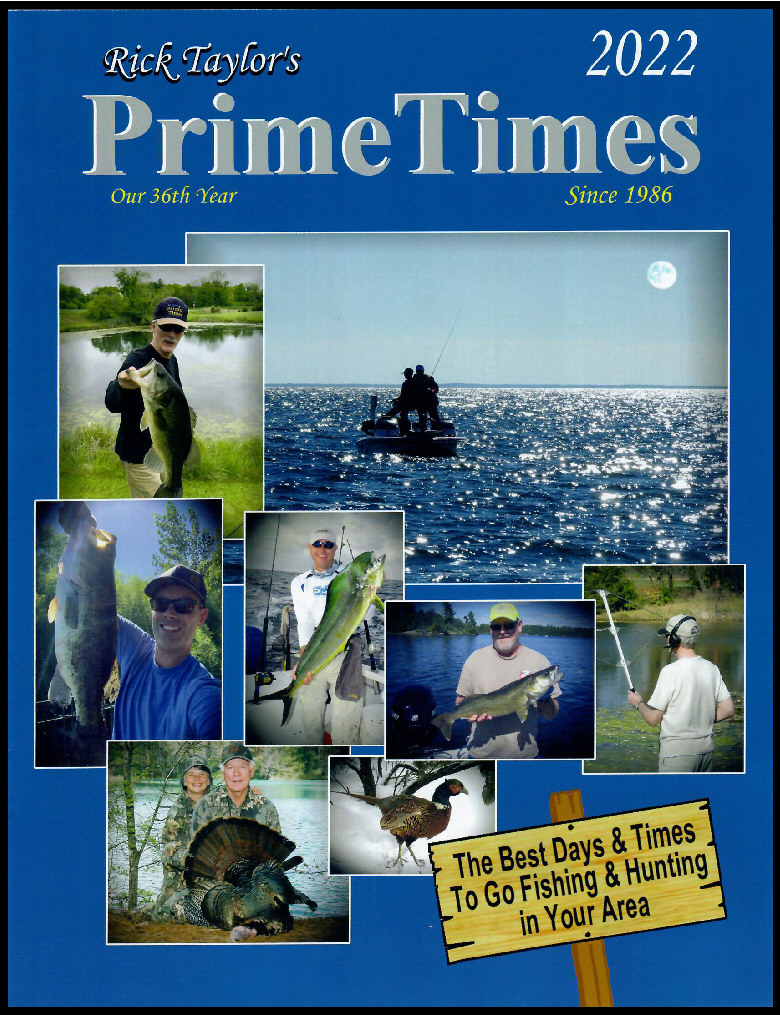 2022 PrimeTimes hunting/fishing calendar best times solunar table